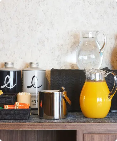 写真:ウェルカムドリンク